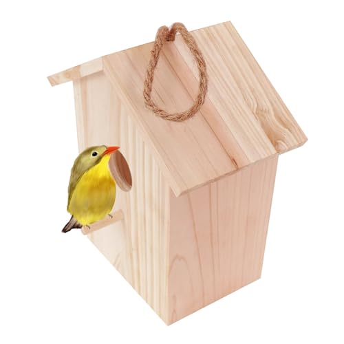 Vogelhäuschen aus Holz, Zum Aufhängen Im Innenhof, Vogelhäuschen, Vogelruhe, Unterschlupf für den Außenbereich, Garten, Vogelhaus, Vogelnistkasten, Vogelhütte für Drosseln, Vogelhäuschen aus Holz, Zum Aufhängen Im Innenhof, Vogelhäuschen, Vogelruhe, Unterschlupf für den Außenbereich, Garten, Vogelhaus, Vogelnistkasten, Vogelhütte für Drosseln, von Qcwwy