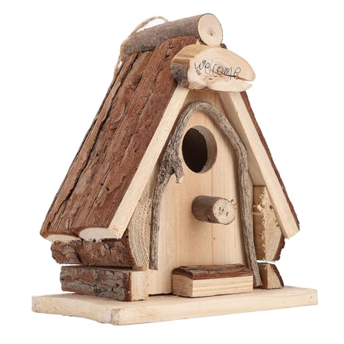 Vogelhäuser Zum Aufhängen Im Freien, Kreatives Hängendes Vogelhaus aus Holz mit Aufhängeschnüren, Rustikale Holzscheune, Garten-Vogelhaus, Vogelhaus-Dekoration für Garten, Vogelhäuser Zum Aufhängen Im Freien, Kreatives Hängendes Vogelhaus aus Holz mit Aufhängeschnüren, Rustikale Holzscheune, Garten-Vogelhaus, Vogelhaus-Dekoration für Garten, von Qcwwy