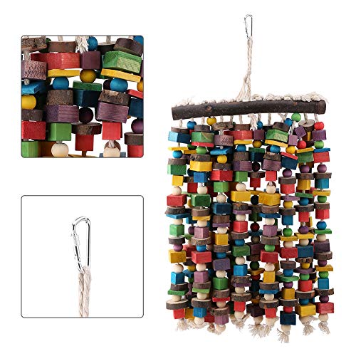 Qcwwy Vogelkäfig-Spielzeug, Hängendes Käfigspielzeug, Vogel-Kauspielzeug, Hölzerner Vogelständer, Sitzstangenspielzeug, Buntes Vogelstangen-Nähspielzeug, Zerlegbares Qcwwy Vogelkäfig-Spielzeug, Hängendes Käfigspielzeug, Vogel-Kauspielzeug, Hölzerner Vogelständer, Sitzstangenspielzeug, Buntes Vogelstangen-Nähspielzeug, Zerlegbares von Qcwwy