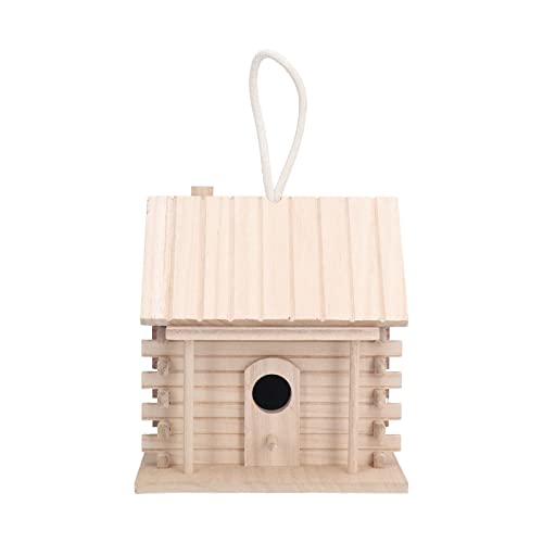 Vogelnest, sicheres Versteck Vogelhaus ohne Farbe und nicht reizend Holz Vogelhaus Kits Hängendes Design Vogel Warm Home für Äste im Freien und Garten von Qcwwy