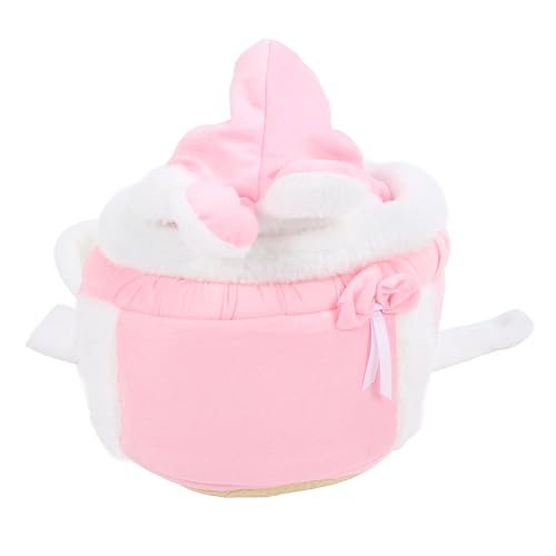 Vordere Katzen- und Hundetrage mit Breiten Trägern, Händewärmer für Draußen, Biberstoff (PINK) von Qcwwy
