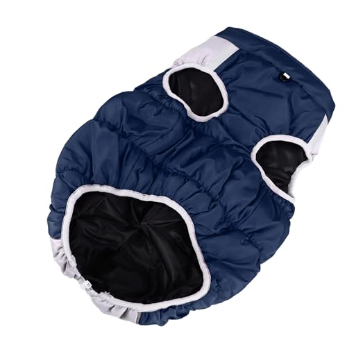 Warmer, Verdickter Wintermantel für Hunde, Bequeme Weiche Baumwolljacke, Hunde-Pufferkleidung mit Reißverschluss und Geschirrweste, Hundemäntel, Passend für Kleine, Mittelgroße von Qcwwy