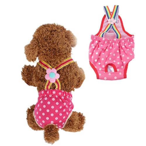 Waschbare Windeln für weibliche Hunde, waschbar, weich, für Haustiere, sehr saugfähig, mit verstellbaren Druckknöpfen, Windeln (Nr. 16 (XL) von Qcwwy