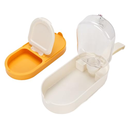 Wasserflasche für Hunde, tragbarer Wasserspender für Hunde, auslaufsicher, Trinknapf für Haustiere, 250 ml, Wasserkapazität, Blau (Gelb) von Qcwwy