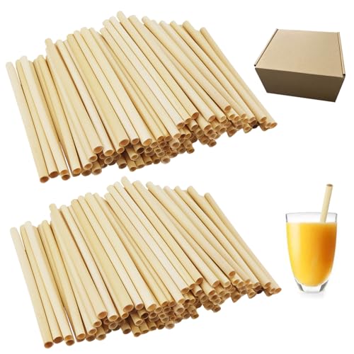 Qerutk Mason Bienenstock-Röhrchen, 200 Stück, Schilfrohr, Bienenhaus, Nachfüllröhrchen, 0,6–1 cm, Wabenrohr, für Garten, Honigbienen, Lebensraumschutz – natürliche Schilfrohr-Strohhalme von Qerutk