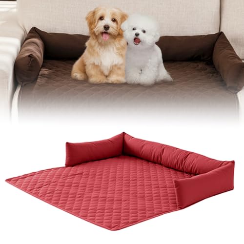 Generisch Pelzbarn Cooling Sofa Bed, 2025 Neues Pelzbarn Kühlendes Sofabett, Kühldecke Bett geeignet für Hunde und Katzen, ideal für Sofas, Autos und den Boden (Rot, 90 * 120cm) von Qetroi