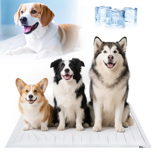 Qetroi Kühlmatte für Hunde, 2025 Neues Modell Kühlmatte Selbstkühlend für Hunde und Katzen, Zweckmäßige Doppelseitenmatte Kühlmatte für Warm- und Kaltnutzung Waschba (M) von Qetroi