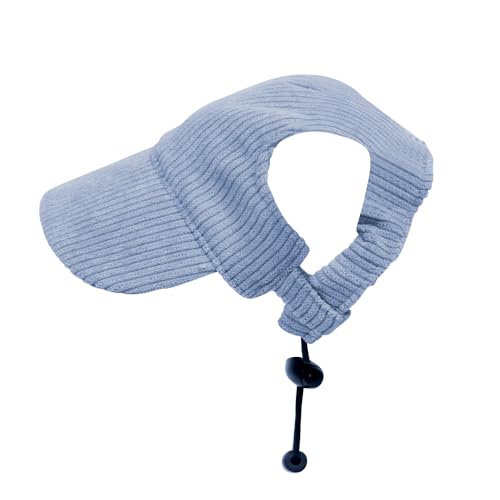 Upgraded Hats for Dogs, Neu 2025 Baseballmütze für Hunde,Sonnenschutz-Mütze mit Ohrlöchern für Hunde Ideal für Spaziergänge, Campingausflüge und Spielaktivitäten (blau, M) von Qetroi