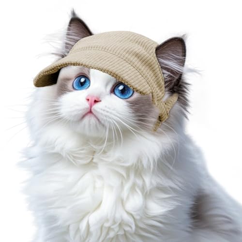 Upgraded Hats for Dogs, Neu 2025 Baseballmütze für Hunde,Sonnenschutz-Mütze mit Ohrlöchern für Hunde Ideal für Spaziergänge, Campingausflüge und Spielaktivitäten (kaki, XS) von Qetroi