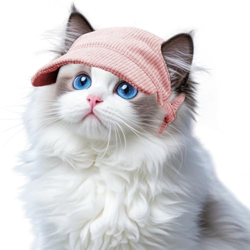 Upgraded Hats for Dogs, Neu 2025 Baseballmütze für Hunde,Sonnenschutz-Mütze mit Ohrlöchern für Hunde Ideal für Spaziergänge, Campingausflüge und Spielaktivitäten (rosa, XS) von Qetroi