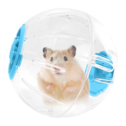 Qfdiwr Hamster Spielzeugball, Chinchilla Ball - Rollender Hamsterballspielzeug - kleines Tierkäfig -Zeug für Bodenforschungen Interaktive Spiele Haustier Fitness Outdoor von Qfdiwr