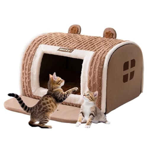 Qfdiwr Haustierhöhle, kuschelig, warm, für Welpen, kleine und mittelgroße Hunde, Katzen, Welpen, Winter, Neuer Tierbesitzer von Qfdiwr