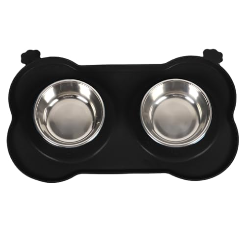Qfdiwr Hundefutternäpfe,rutschfeste Wasser Doppelnäpfe Für Katzen,Abnehmbarer Hundenapf Für Kleine Mittelgroße Große Hunde Katzen Indoor Outdoor - Training Übung von Qfdiwr