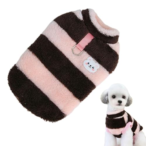 Qfdiwr Hundemantel, Pullover für mittelgroße Hunde, bequemer Pullover für Hunde, Wintermantel für Hunde, niedliche Kleidung für Hunde | Winterjacke für Hunde, warmer Pullover für Hunde mit Ring von Qfdiwr