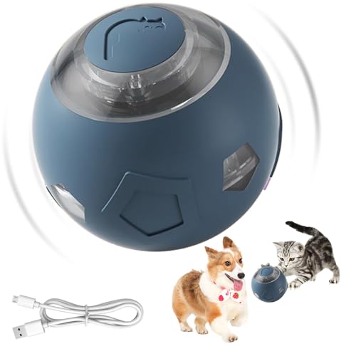 Qfdiwr Interaktiver Hundeball,Interaktiver Katzenball & Spielzeug Für Hunde Mit Rollfunktion | Smarte Welpenspiele Mit LED-Beleuchtung, Bereicherungsspielzeug Für Katzen Und Hunde Bis Großer Rassen Qfdiwr Interaktiver Hundeball,Interaktiver Katzenball & Spielzeug Für Hunde Mit Rollfunktion | Smarte Welpenspiele Mit LED-Beleuchtung, Bereicherungsspielzeug Für Katzen Und Hunde Bis Großer Rassen von Qfdiwr