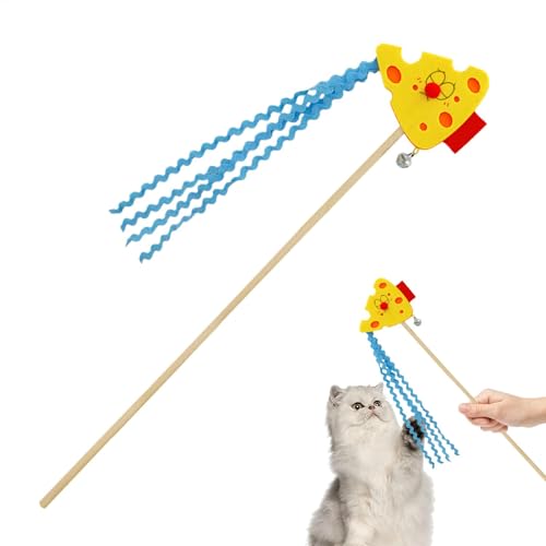 Qfdiwr Katzenstäbe für Hauskatzen, Katzenstabspielzeug | Interaktives Katzenspielzeug mit Glocken | Katzenschnurspielzeug, Übungsspielzeug für kleine mittelgroße Katzen großer Rassen Qfdiwr Katzenstäbe für Hauskatzen, Katzenstabspielzeug | Interaktives Katzenspielzeug mit Glocken | Katzenschnurspielzeug, Übungsspielzeug für kleine mittelgroße Katzen großer Rassen von Qfdiwr