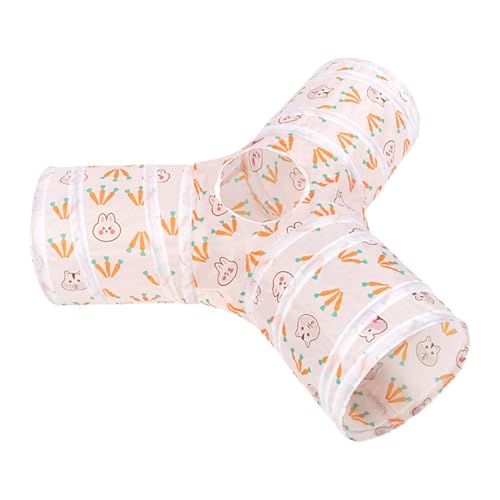 Qfdiwr Katzentunnelbett, Katzen -Tunnelrohr, Kreativer Bunny Foldable Play Tunnel, Mode stilvolle Faltkatze Peek Hole Toy für Kätzchen, Hunde, Welpe, Hase von Qfdiwr