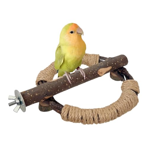 Qfdiwr Shotet Barches, Parrot Playstand - Hölzerner Wellensittich Barsch - Pet Bird Cage AST mit Seil, das stehende Accessoires für Wellensittiche von Sichtweite Lovebirds besteigen von Qfdiwr
