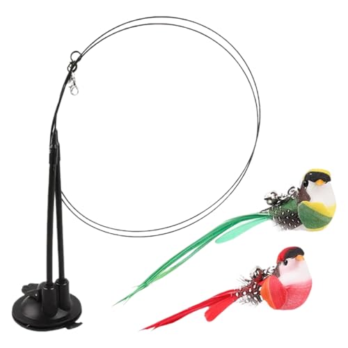 Qfdiwr Teaser Angel Katzen Spielzeug | Katzenspielzeug Mit Lockvogel | Abnehmbarer Saugnapf 2 in 1 Interaktiv Doppel Vogel mit Zwitschern zur Förderung von Jagdtraining Alleinspiel bei wenig Energie Qfdiwr Teaser Angel Katzen Spielzeug | Katzenspielzeug Mit Lockvogel | Abnehmbarer Saugnapf 2 in 1 Interaktiv Doppel Vogel mit Zwitschern zur Förderung von Jagdtraining Alleinspiel bei wenig Energie von Qfdiwr