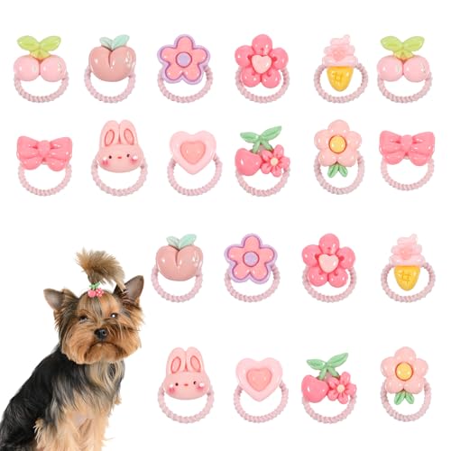 Haarschleifen für kleine Hunde mit Gummibändern, hellrosa, kleine Hundehaarschleifen, niedliche Welpen, Hunde, Haarschleife, Blume, Accessoires, Stil, handgefertigt, mit elastischem Gummiband für Haarschleifen für kleine Hunde mit Gummibändern, hellrosa, kleine Hundehaarschleifen, niedliche Welpen, Hunde, Haarschleife, Blume, Accessoires, Stil, handgefertigt, mit elastischem Gummiband für von QfwdfcTrenz