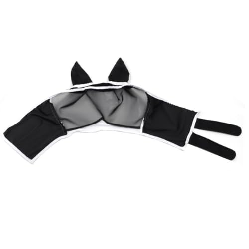 Qhpnunhq Fliegenmaske mit Ohren, Maske für Mücken- und Insektenschutz, Ma Chao Comfort, Pferdekopfmaske, Schwarz Qhpnunhq Fliegenmaske mit Ohren, Maske für Mücken- und Insektenschutz, Ma Chao Comfort, Pferdekopfmaske, Schwarz von Qhpnunhq