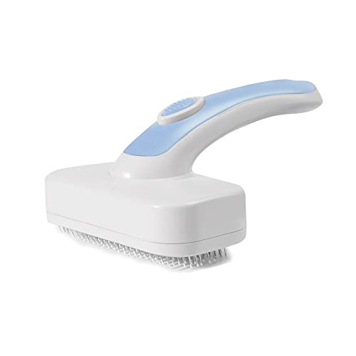 Qhpnunhq Selbstreinigende Bürste für Haustiere, für die Fellpflege von Hunden mit langen und kurzen Haaren, einziehbare Bürste für Haustiere, blau Qhpnunhq Selbstreinigende Bürste für Haustiere, für die Fellpflege von Hunden mit langen und kurzen Haaren, einziehbare Bürste für Haustiere, blau von Qhpnunhq