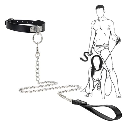 Haustier Halsband Edelstahl Schwarzes Leder, ZubehöRset FüR Effizientes Indoor Krafttraining. Originalgeschenkk44 von QiKKago