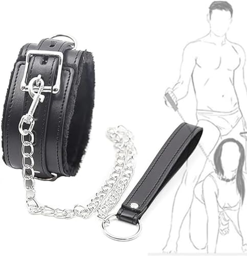 Neue Schwarze Leder Sport Halskette Halsband FüR Haustiere, Komfortable BerüHrung, Tragbar FüR Spazierende Hunde, Paar Geschenk K30 von QiKKago