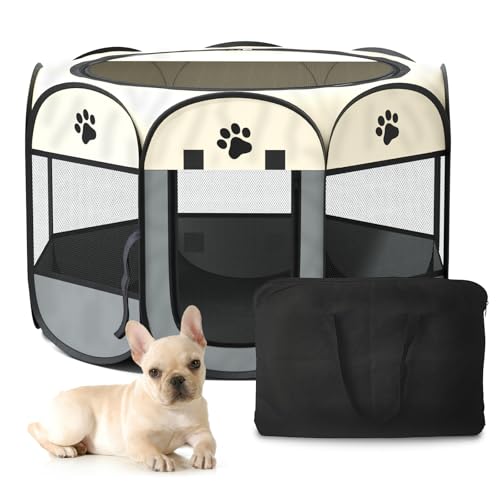 Qianruida Kleintiere Laufstall Welpenlaufstall 90x90x58cm Tierlaufstall Welpenauslaufstall Laufstall für Hunde, Katzen, Welpen, Kitten, Kleintiere von QianRuiDa