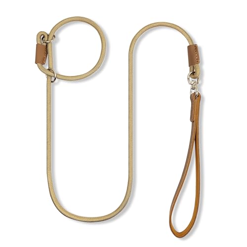 Qianruida Trainingsleine für Hunde, aus robustem und verstellbarem Seil, ideal für Dressur, Spaziergang, Sicherheit, leichtes Zubehör für draußen, Khaki, 150 cm Qianruida Trainingsleine für Hunde, aus robustem und verstellbarem Seil, ideal für Dressur, Spaziergang, Sicherheit, leichtes Zubehör für draußen, Khaki, 150 cm von QianRuiDa