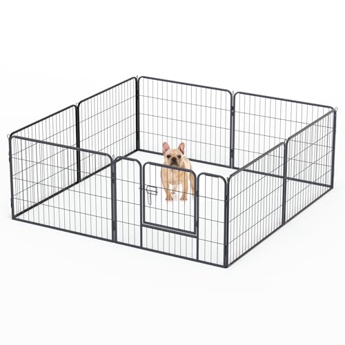 Qianruida Welpenauslauf 60 cm Hoch Welpenlaufstall Für drinnen und draußen Hundelaufstall Metall Zaun mit Tür 8-Stück Qianruida Welpenauslauf 60 cm Hoch Welpenlaufstall Für drinnen und draußen Hundelaufstall Metall Zaun mit Tür 8-Stück von QianRuiDa