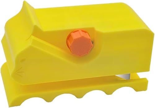 QianShi Katzenkratzer Kartonschneider DIY Handheld Karton Schneidewerkzeug Kartenbrett Cutter für die Herstellung von Katzenbett Katzenbox Katzenkratzbrett Streifen Werkzeugmaschine (Gelb) von QianShi