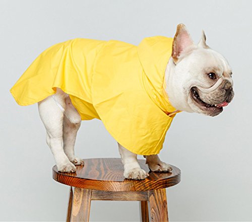 Qianliniuinc Haustier Hund Regenmantel Hunde wasserdichte Kleidung Hund Regen Mantel Outdoor Kostüme S-XXL (gelb) von Qianliniuinc