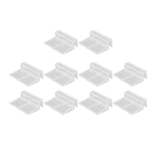Qianly 10 Stück Aquarium Bildschirm Net Clips Acryl Aquarium Mesh Clamp Fisch Tank Top Netting Befestigung Clip, 6MM von Qianly