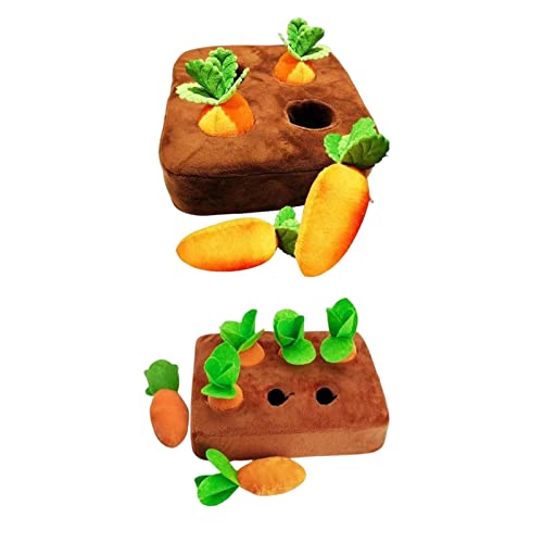 Qianly 2er Set Karotten Spielzeug für Hunde Montessori Inspiriertes Lernspielzeug, 6 Karotten, Mult Qianly 2er Set Karotten Spielzeug für Hunde Montessori Inspiriertes Lernspielzeug, 6 Karotten, Mult von Qianly