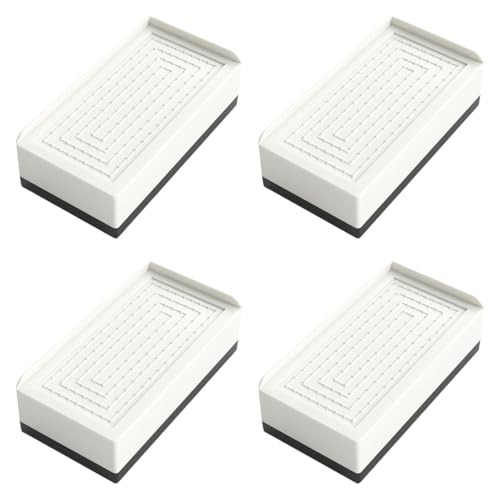 Qianly 4 Betterhöhungen für Möbel, Bodenschoner, Stapelbar, Und Praktisch, Sofaerhöhungen, Möbelbeinerhöhungen für, Weiß Qianly 4 Betterhöhungen für Möbel, Bodenschoner, Stapelbar, Und Praktisch, Sofaerhöhungen, Möbelbeinerhöhungen für, Weiß von Qianly