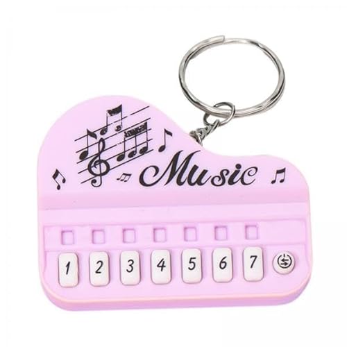 Qianly 5 X Schlüsselanhänger mit Fingerklavier in Mini Größe, Ornamente, Geschenk, Spielbarer Anhänger mit Klaviertastatur, Schlüsselanhänger für Musikliebha von Qianly