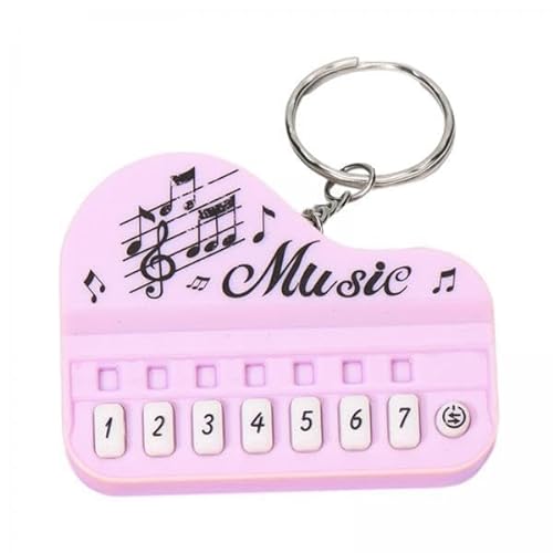 Qianly 5 X Schlüsselanhänger mit Fingerklavier in Mini Größe, Ornamente, Geschenk, Spielbarer Anhänger mit Klaviertastatur, Schlüsselanhänger für Musikliebha von Qianly