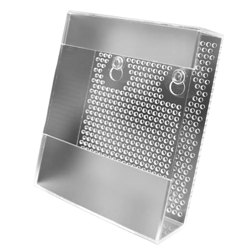Qianly Acryl Reptilien Feeder, Montiert Fütterung Box, mit Saugnäpfen Transparent für, Klein von Qianly
