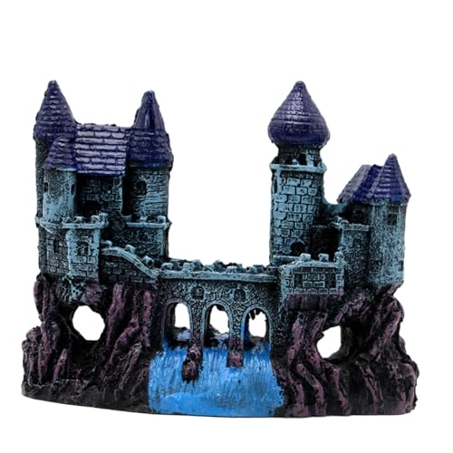 Qianly Aquarium Dekoration mit Schloss Design, Versteck für Fische Und Reptilien, B Qianly Aquarium Dekoration mit Schloss Design, Versteck für Fische Und Reptilien, B von Qianly