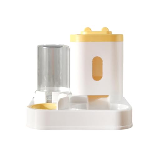 Qianly Automatischer Futterspender für Haustiere, Wasserbrunnen für Katzen, 1 Liter Tränke, 2 Liter Futterspender, Aufbewahrung von Tierfutter, Futterspender, Gelb Qianly Automatischer Futterspender für Haustiere, Wasserbrunnen für Katzen, 1 Liter Tränke, 2 Liter Futterspender, Aufbewahrung von Tierfutter, Futterspender, Gelb von Qianly