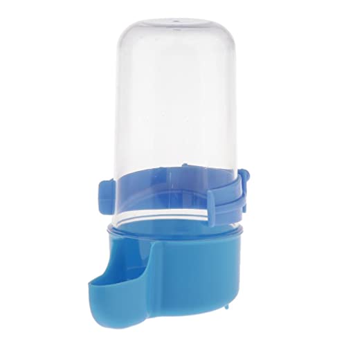 Qianly Automatischer Trinkflaschen Trinkbrunnen mit Clip für/Papageien/Wellensittiche/Nymphensittiche/Sittiche, Blau von Qianly