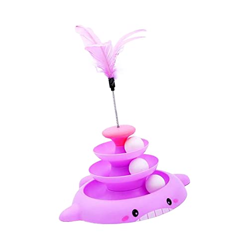 Qianly Bälle Track Katze Spielzeug Teaser für Indoor Katzen Exerciser Spielen Interaktive Traning, Violett Qianly Bälle Track Katze Spielzeug Teaser für Indoor Katzen Exerciser Spielen Interaktive Traning, Violett von Qianly