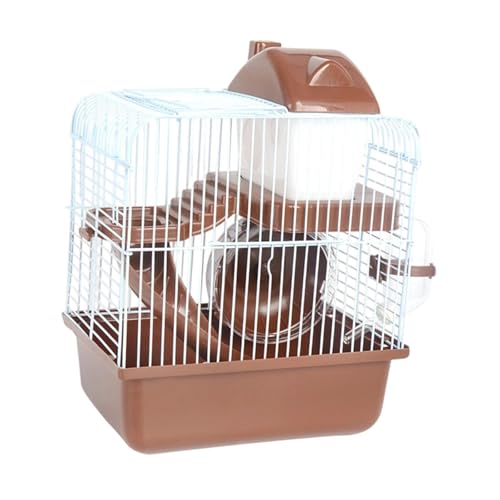 Qianly Doppelschicht Hamster Käfig Kleintiere Käfig Haustierzubehör Übung Haus für kleine Tiere Zuckergleiter, Braun Qianly Doppelschicht Hamster Käfig Kleintiere Käfig Haustierzubehör Übung Haus für kleine Tiere Zuckergleiter, Braun von Qianly