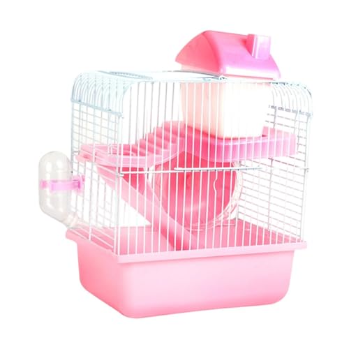 Qianly Doppelschicht Hamster Käfig Kleintiere Käfig Haustierzubehör Übung Haus für kleine Tiere Zuckergleiter, Rosa Qianly Doppelschicht Hamster Käfig Kleintiere Käfig Haustierzubehör Übung Haus für kleine Tiere Zuckergleiter, Rosa von Qianly