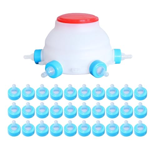 Qianly Fütterungsflasche für Schafe Und Lämmer, Futterspender für Schweine Und Geflügel, mit 30 Ersatznippeln Qianly Fütterungsflasche für Schafe Und Lämmer, Futterspender für Schweine Und Geflügel, mit 30 Ersatznippeln von Qianly