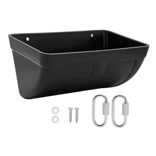 Qianly Futternapf für Tiere mit Wasserbehälter, Schwarz von Qianly