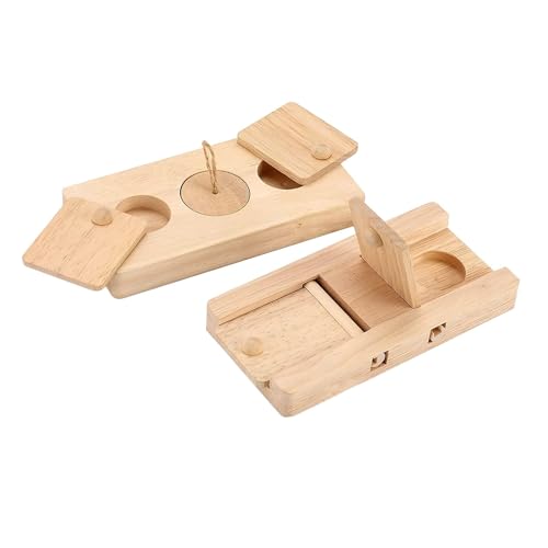 Qianly Futtersuchspielzeug-Set aus Holz zur Bereicherung, Futtersuchspielzeug für Meerschweinchen, Leckerli-Spender für Zwerghamster von Qianly