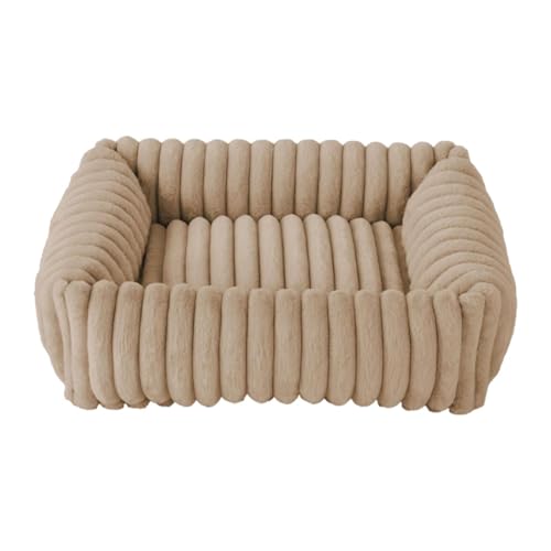 Qianly Gemütliches Haustiersofa für Kleine Hunde Und Katzen mit Abnehmbarer Matte, Beige, L Qianly Gemütliches Haustiersofa für Kleine Hunde Und Katzen mit Abnehmbarer Matte, Beige, L von Qianly