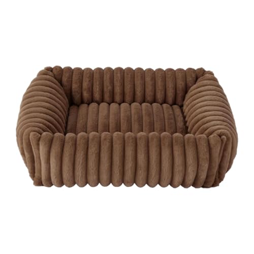 Qianly Gemütliches Haustiersofa für Kleine Hunde Und Katzen mit Abnehmbarer Matte, Braun, L Qianly Gemütliches Haustiersofa für Kleine Hunde Und Katzen mit Abnehmbarer Matte, Braun, L von Qianly